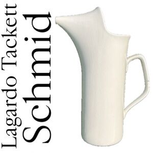 🫗Lagardo Tackett for Schmid | MCM Ironstone Porcelain GUC Pitcher | White | 10”